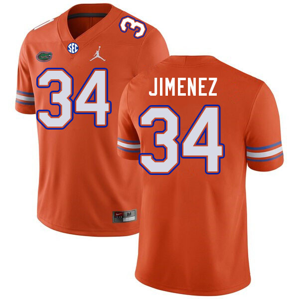 Florida Gators #34 Kelvin Jimenez College Football Jerseys Stitched-Orange